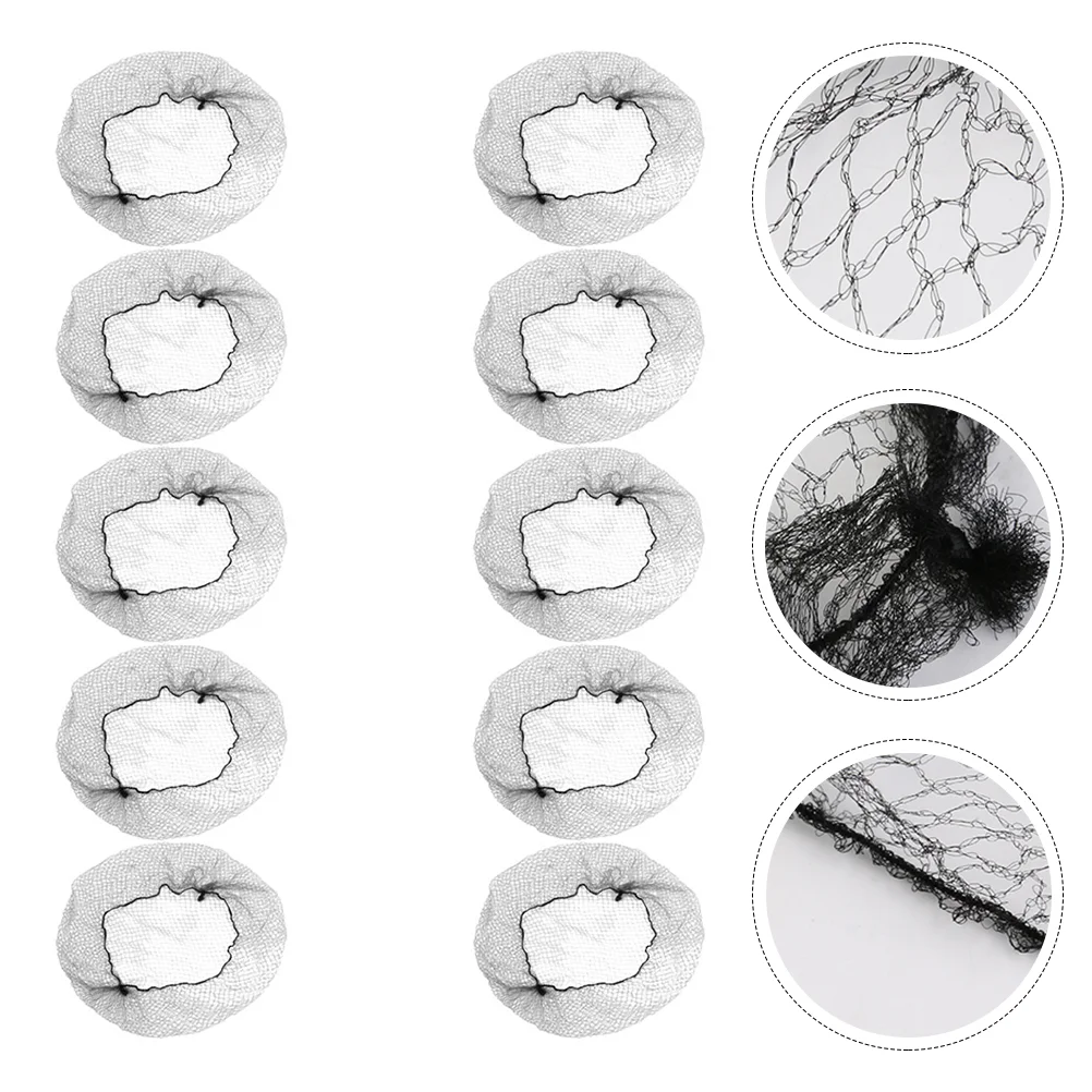 

100Pcs Hair Nets Invisible Cap Black Breathable Hair Bun Nets Nylon Hairnet for Ballet Dancers