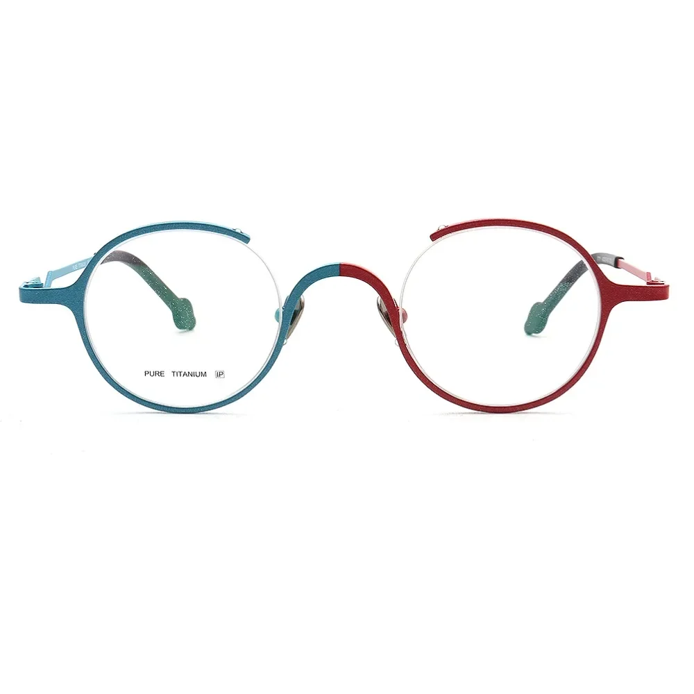 Женские оправы для очков круглые мужские оптические Полуободковые очки
