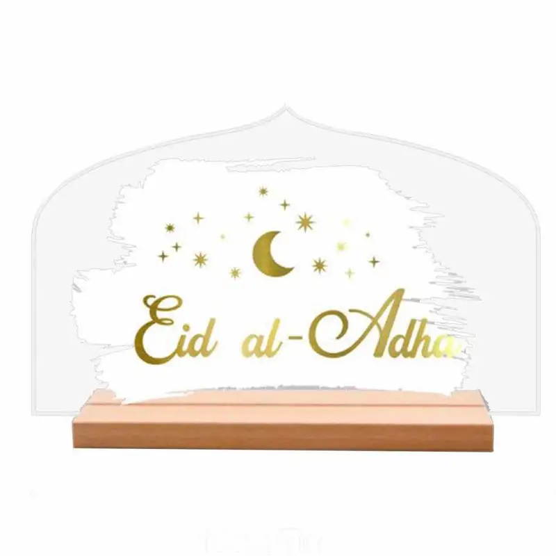 

Eid Acrylic Wooden Sign Ornament Middle East Holiday Decoration For Home Table Decor Islamic Party Gifts Eid Al Adha Decor