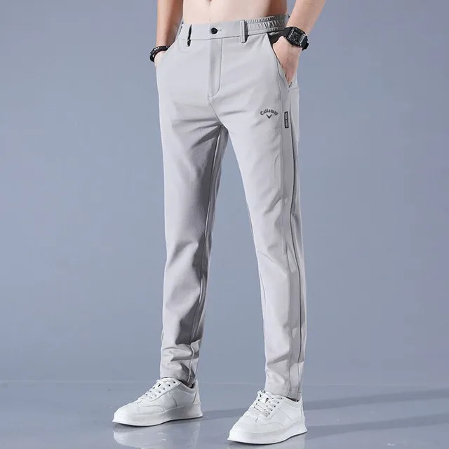 2023 Golf Callaway Men's Summer Ice Silk casual pants Men's straight leg elastic thin quick dry youth sports breathable pants