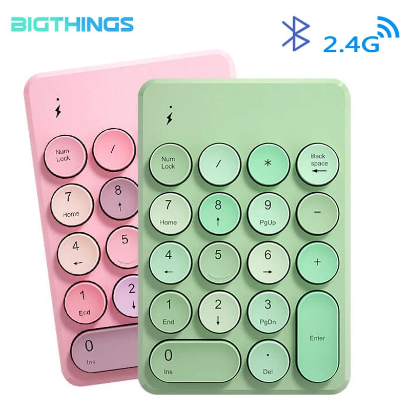 Фото Беспроводная цифровая клавиатура с Bluetooth миниатюрная разные цвета конфеты