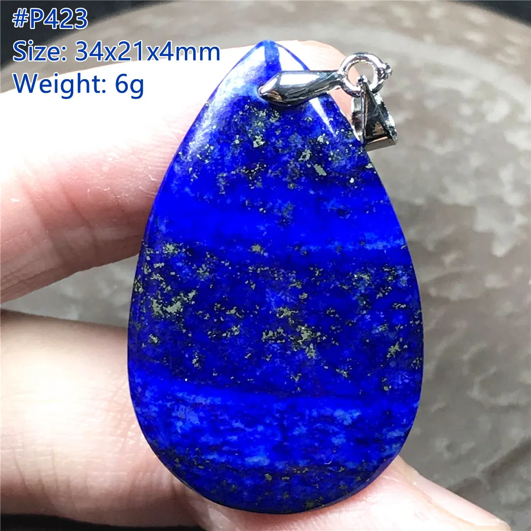 

Natural Royal Blue Lapis Lazuli Silver Nobility Pendant Jewelry For Women Lady Men Love Reiki Gift Crystal Gemstone Beads AAAAA