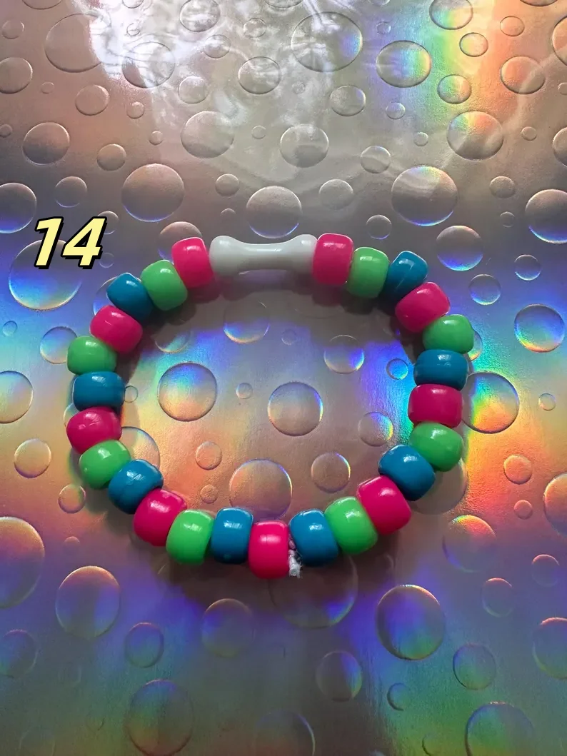 Пара разноцветных радужных браслетов Kandi Y2K — милый шарм из кости, подарок любителю собак, праздничный подарок Qixi (art.: 3920cfce8442d) - 3920cfce8442d
