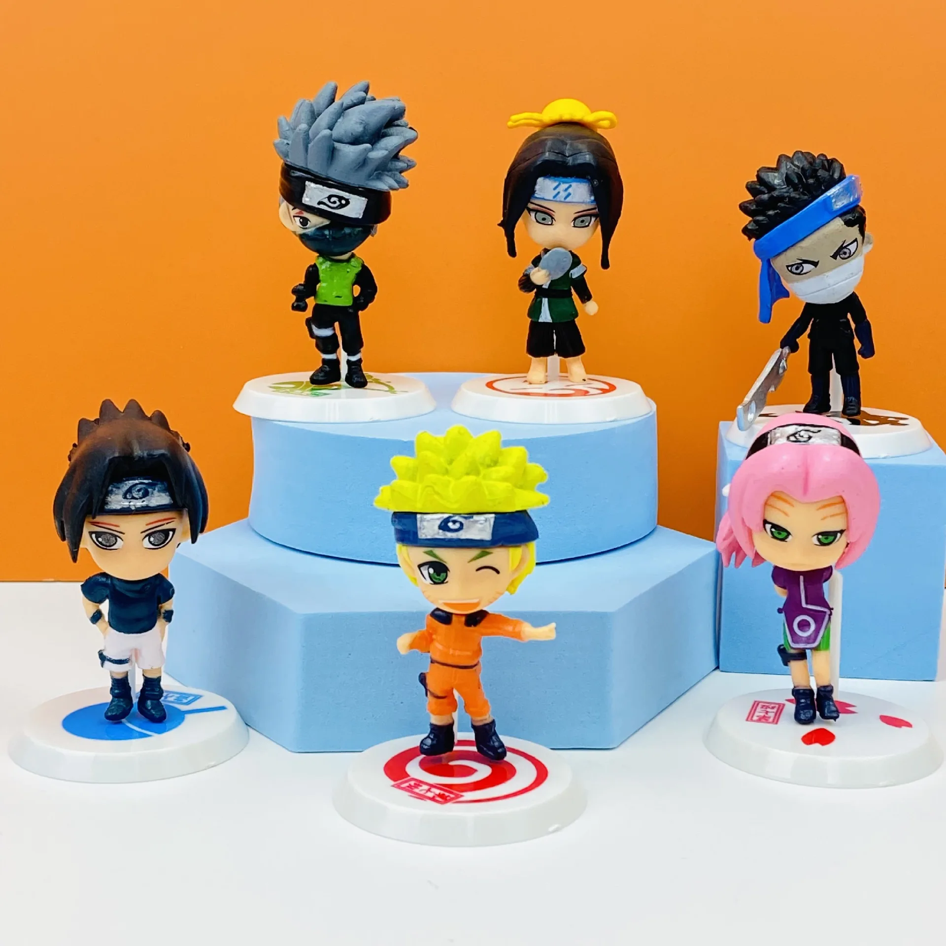 

Naruto Anime Shippuden Hinata Sasuke Itachi Kakashi Gaara Jiraiya Sakura Q Version PVC Figures Toys Dolls Kid Gift