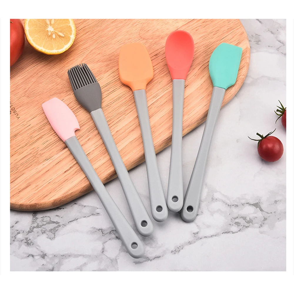 

Mini Silicone Spatula 5 Piece Set Split Spatula Cake Cream Spatula Kitchen Baking Tool Spatula Set Kitchen Gadgets
