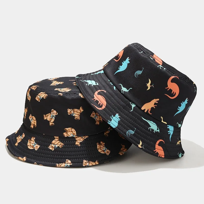 

Summer Creative Animal Pattern Outdoor Casual Sunhat Visor Playa Buckets Hats Fisherman Hat Funny Accessories Men Women's Hiking