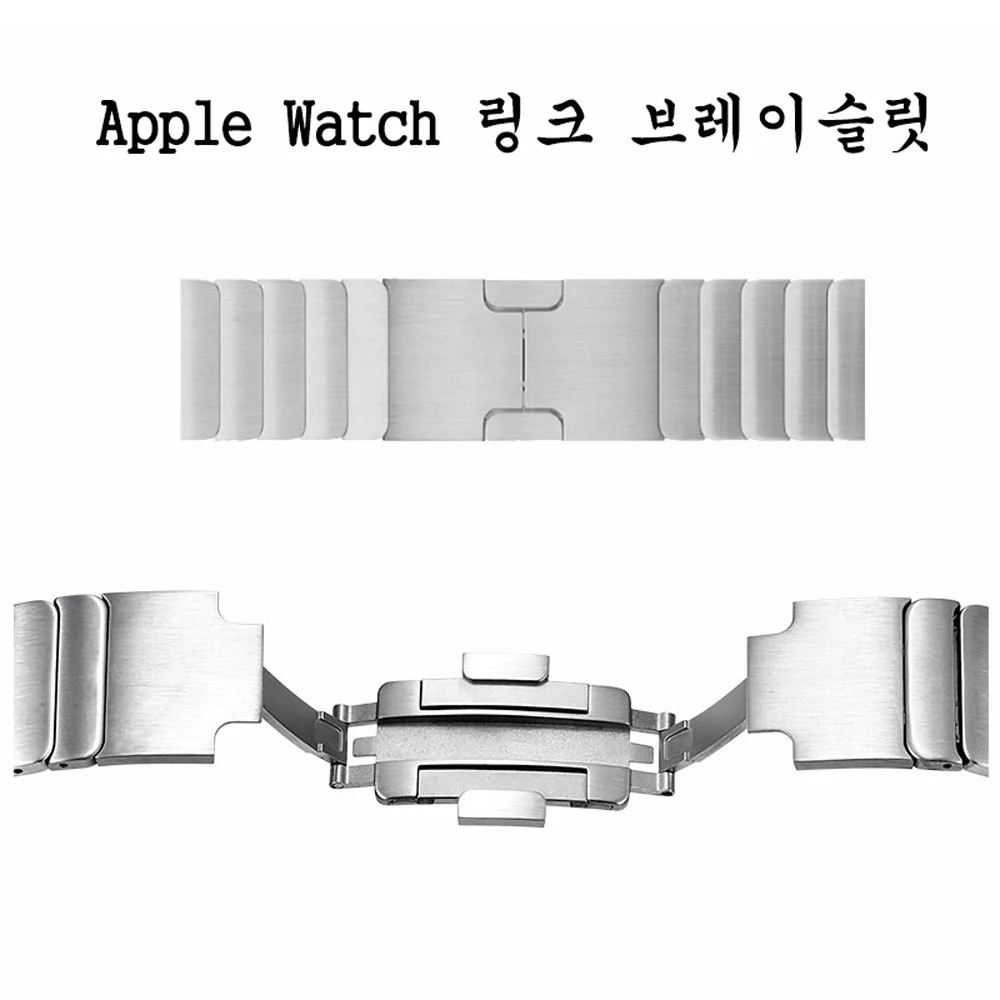 Metal Link Strap For Apple Watch Band Ultra 45mm 41mm 38/40mm Stainless Steel watch link For iwatch 8 7 6 4 Bracelet 49mm band