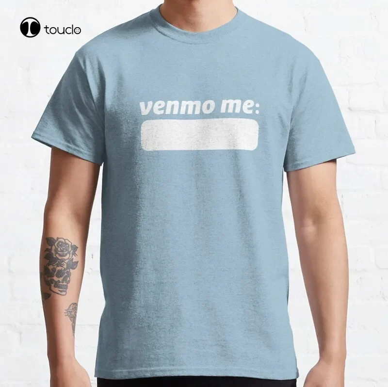Классическая футболка Venmo Me хлопковая унисекс на заказ для взрослых и подростков