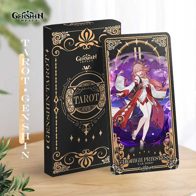 

Anime Genshin Impact Kazuha Raiden Shogun Yae Miko Cosplay 2pcs Tarots Playing Cards Tarot Game Cards Collection Cards Gift