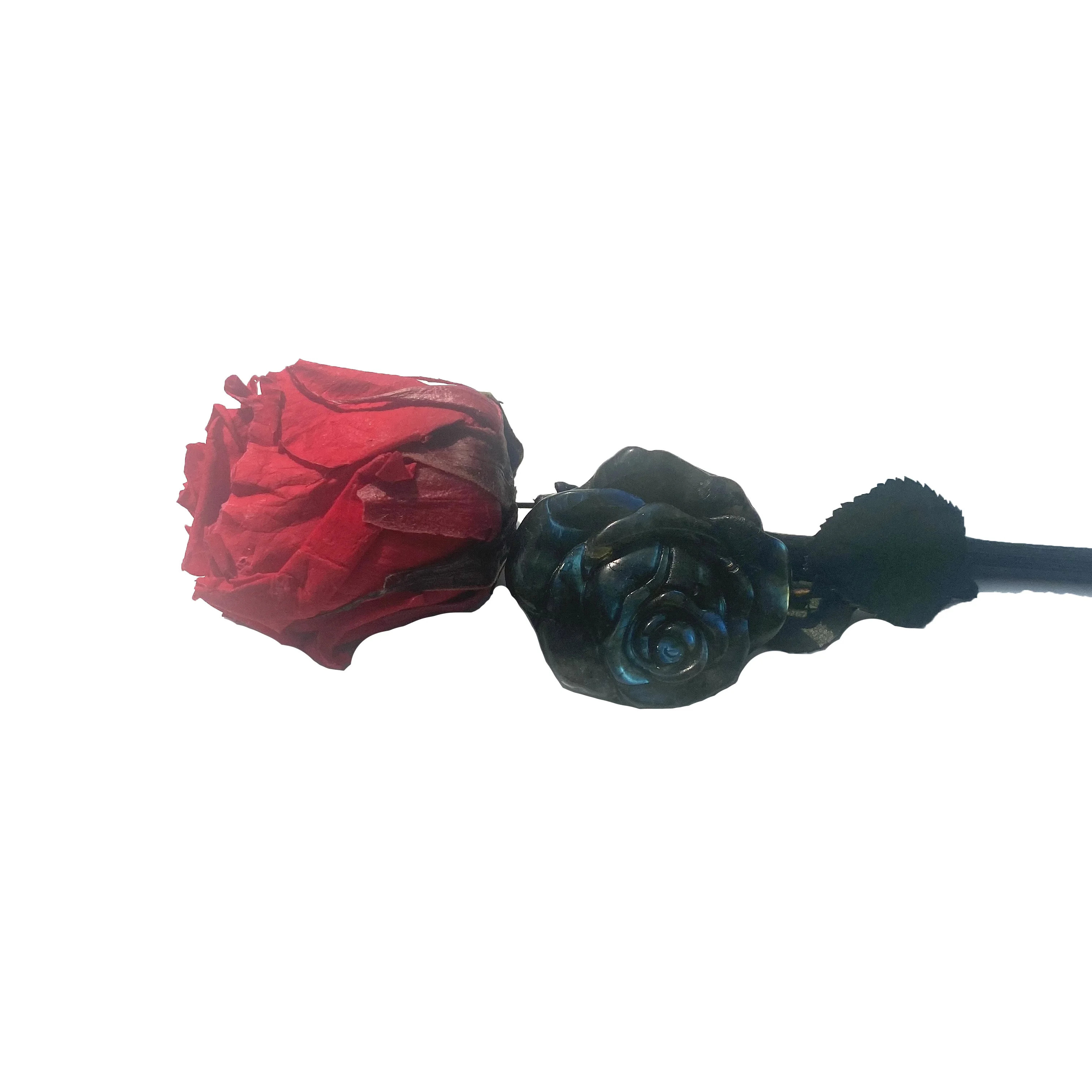 

1 шт. красивый натуральный Лабрадорит в форме розы резной синий кристалл лечебный камень украшение подарки кварцевые кристаллы драгоценный...