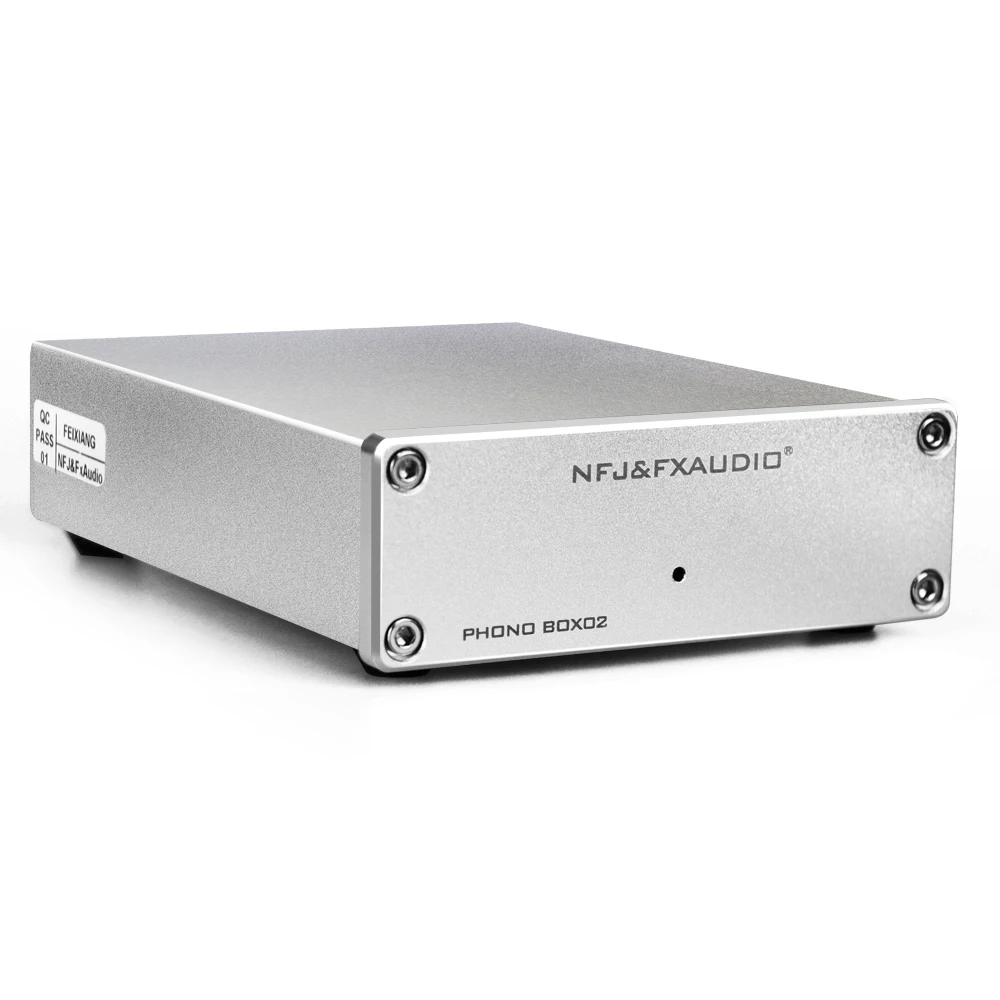 

FX-AUDIO BOX02 Phono Preamp MM MC RIAA Gain Adjustable HiFi Pre-Amp for Phonograph Turntable Preamplifier