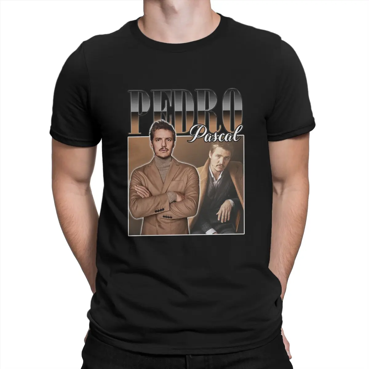 

Pedro Pascal Men's TShirt Vintage 90s Bootleg Style Individuality T Shirt Harajuku Sweatshirts New Trend