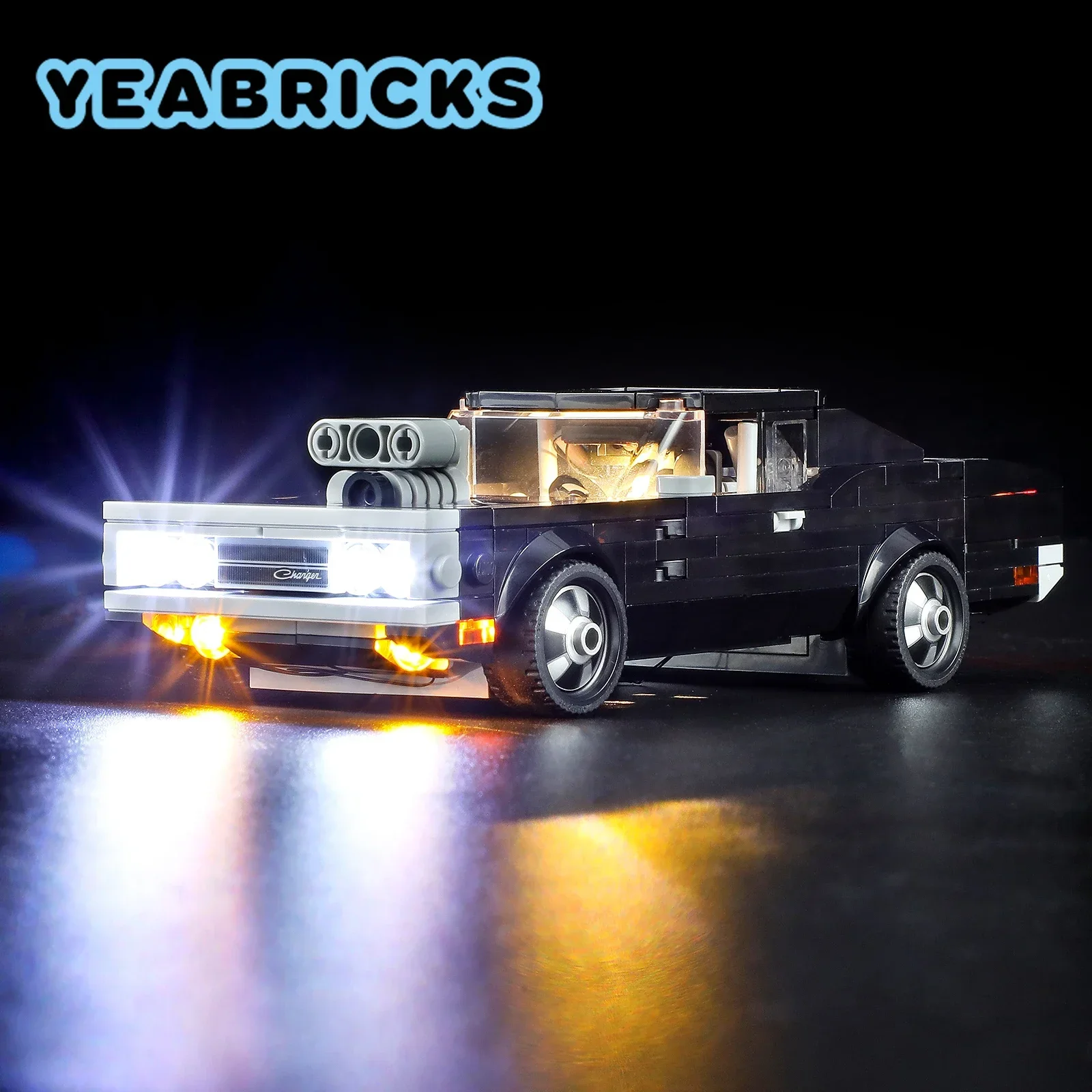 

YEABRICKS LED Light Kit for 76912 the 1970 Dodge Charger Building Blocks Set (NOT Include the Model) Bricks Toys for Children