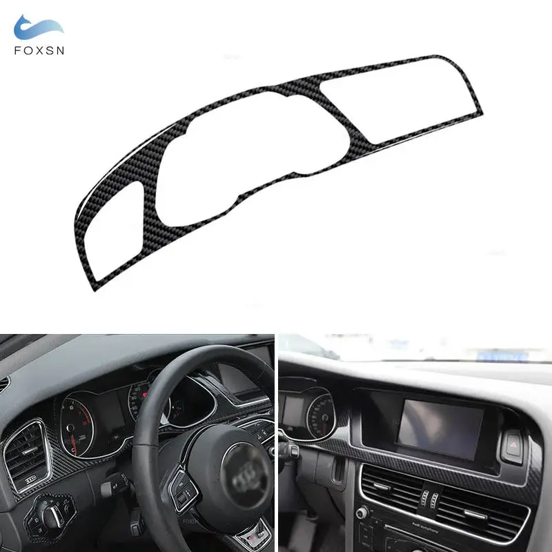 Фото Для Audi A4 B8 2009-2016 A5 2008-2017 Q5 2009-2017 автомобильные аксессуары панель приборной панели спидометр навигация объемная рамка отделка №1