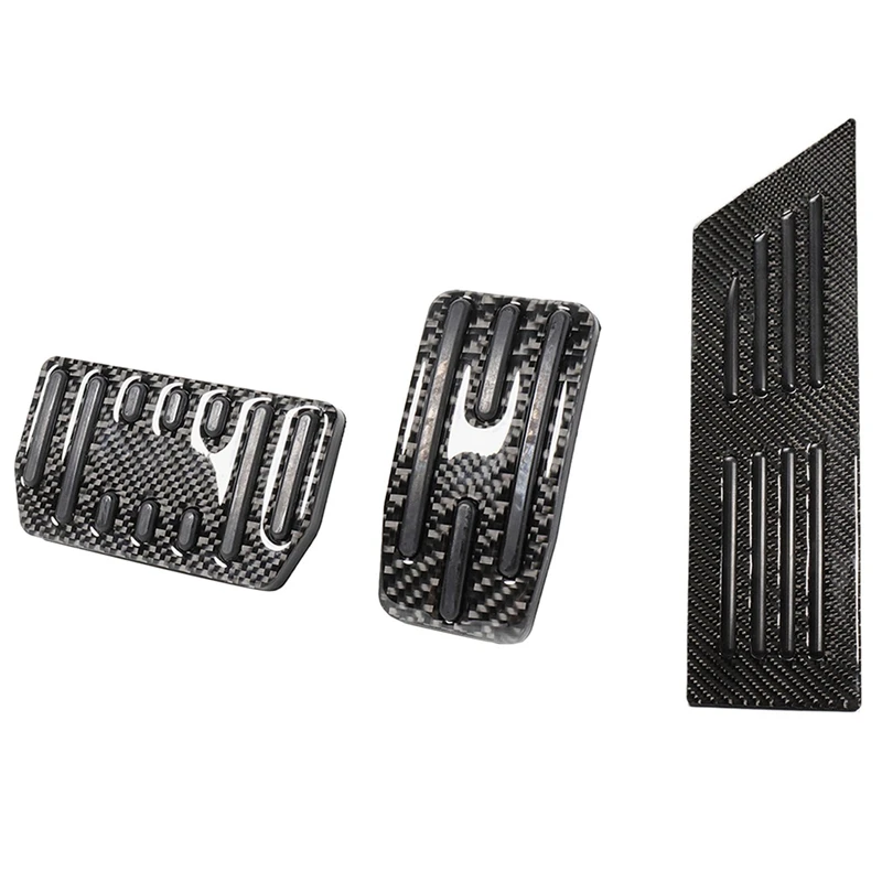 

3 Pcs Car Accessories: 2Pcs Car Fuel Brake Pedal Kit & 1 Pcs Car Foot Rest Pedal Pad