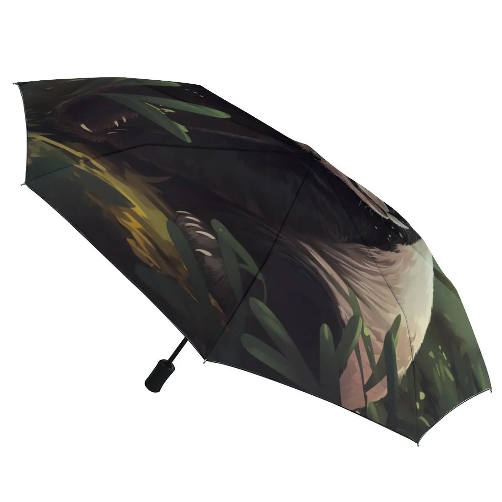 

Автоматический зонт-панда в 3 сложениях, гармоничные векторные плоские животные из углеродного волокна, ветрозащитные Зонты