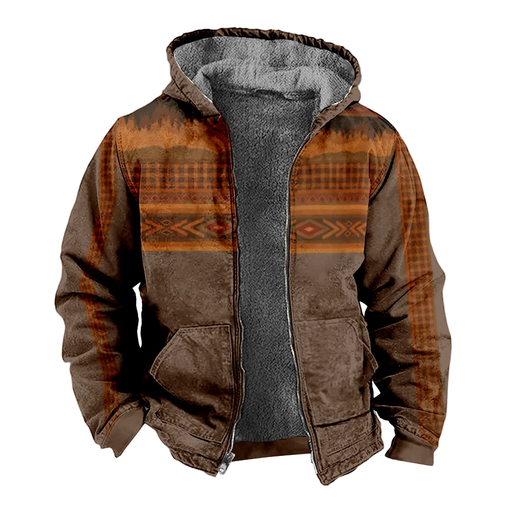 Мужские зимние куртки пальто хлопковая одежда с креативным геометрическим