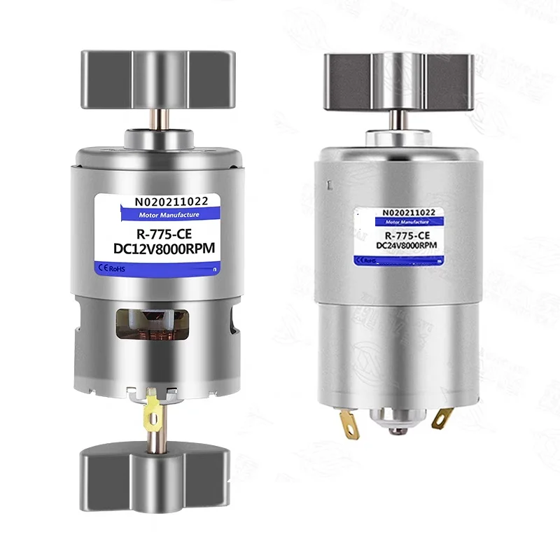 775 Двигатель постоянного тока 12 В 24 с двойным шарикоподшипником 288 Вт 150 80 Высокая