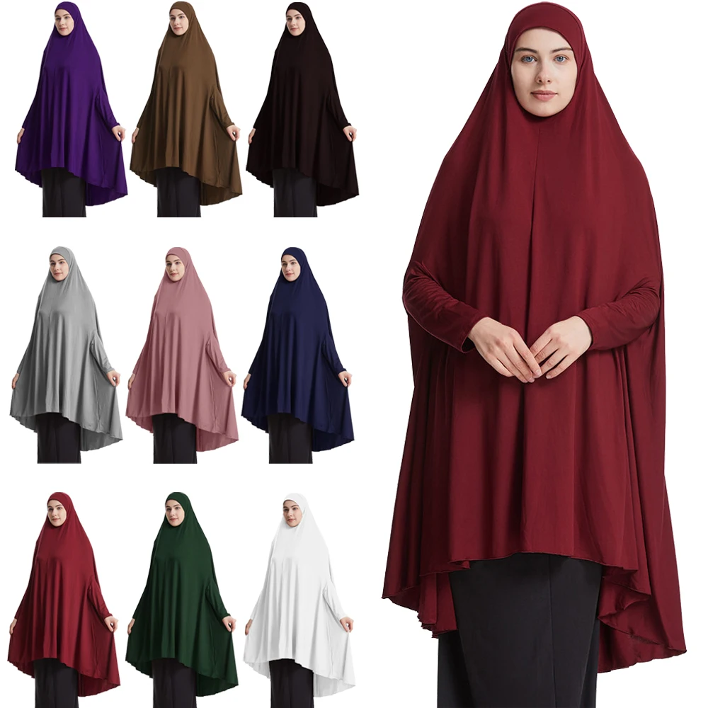 Женская мусульманская молитвенная одежда, длинная химаровая мусульманская  Фата, верхняя кафтан, абайя, Дубайский наряд, Женский хиджаб, халат  Паранджа, ИД | AliExpress