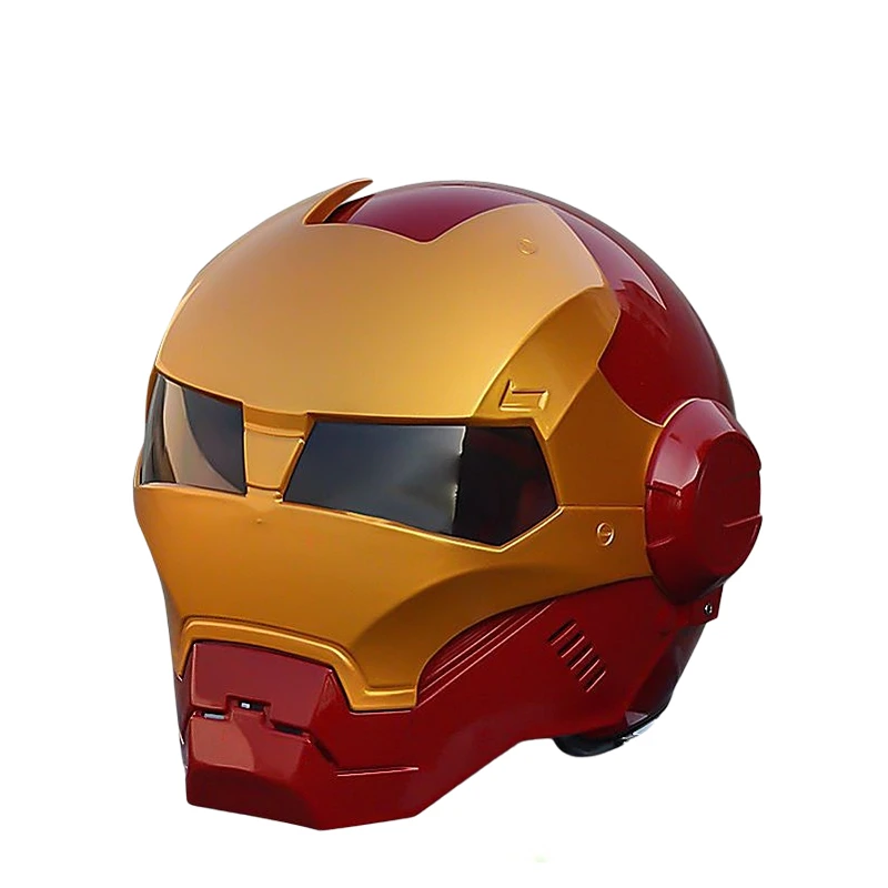 

2022 Новинка 1:1 электрический шлем Marvel Железный человек Mk5 для косплея открывающийся и закрывающий шлем из нескольких частей модель глаз с голосовым управлением игрушка