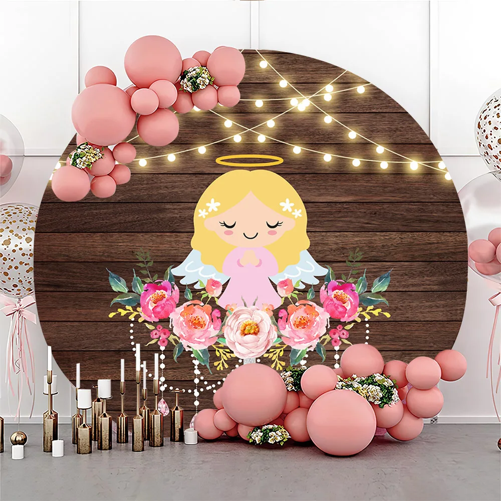 

Фон для фотосъемки Mehofond деревенский цветочный Бог благословит первый день Святого Причастия эластичный круглый фон для фотосъемки