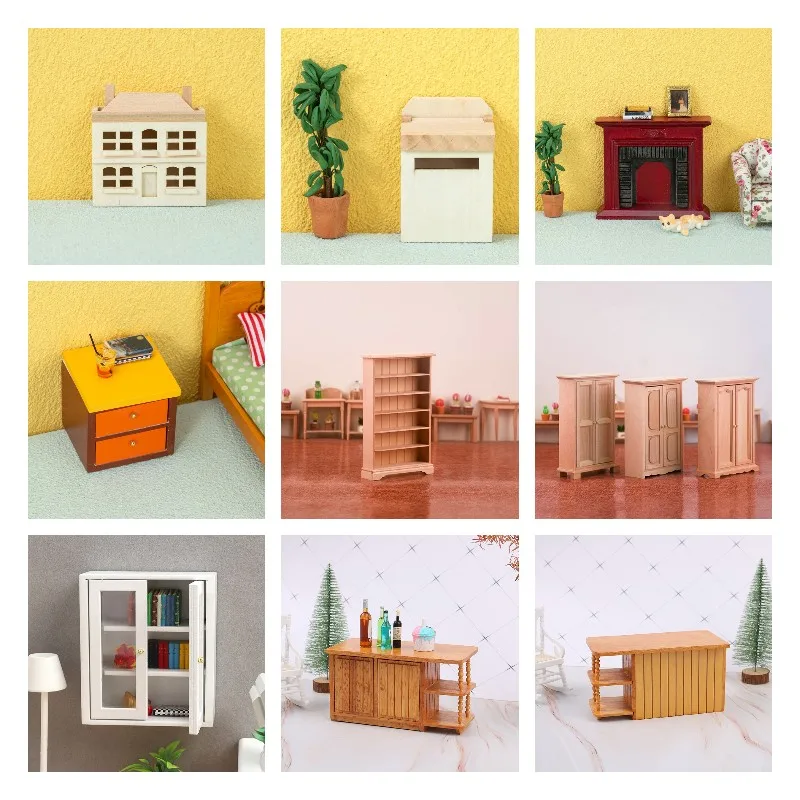 Миниатюрная деревянная модель кукольного домика вилла маленький домик