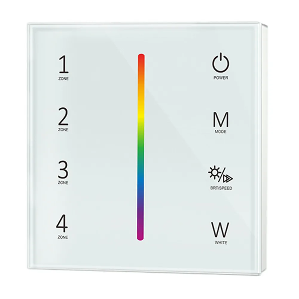 Фото 4 зоны 1-5 цветов RGBW Touch DMX512 главный переключатель RF DMX Главная панель программируемый фотоприемник 100-240VAC №2