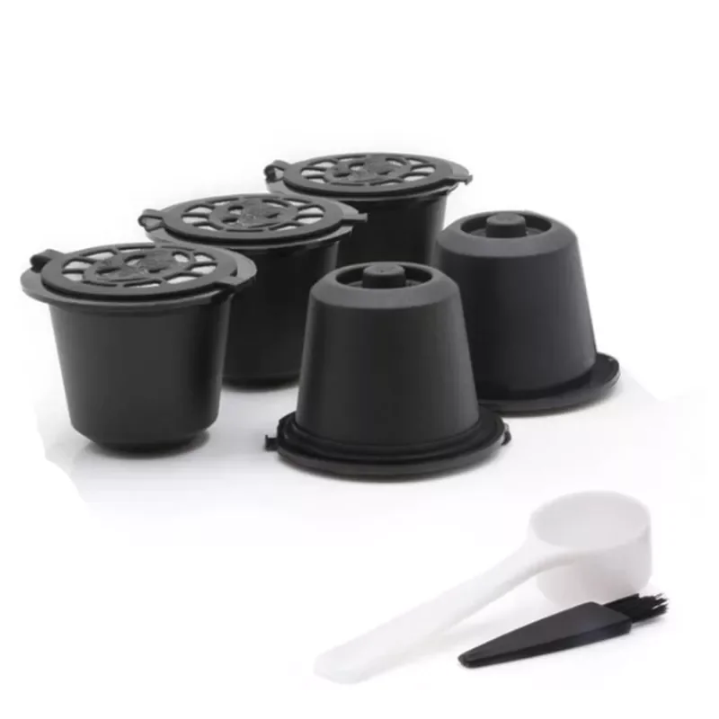 

Reusable Nespresso Capsules Refillable Coffee Capsule Filter with Nespresso Coffee Machines with Coffee Spoon Brush