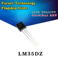 10pcs new original lm35dz precision temperature sensor straight plug to 92 lm35