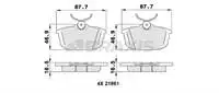 

Задняя Тормозная колодка AA0093 для сидений AA0093 9606 COLT splestar spersona WIRA S40 V40 96