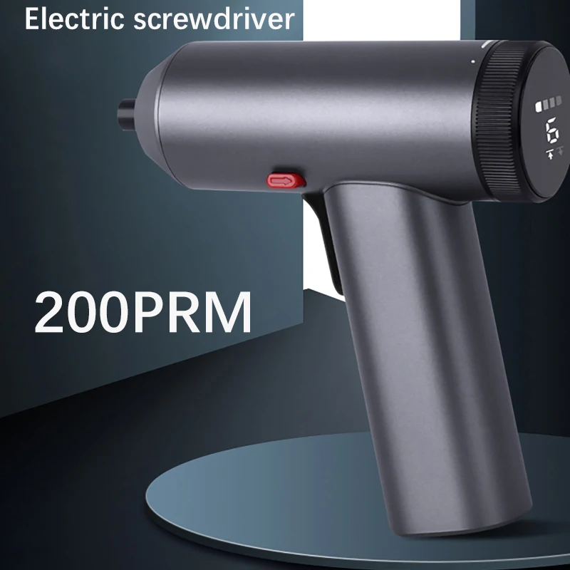 

Electric Screwdriver 200Prm 6-speed Adjustable LED Display Home Appliance Repair Type-C Charging Screwdriver Powerful Tools