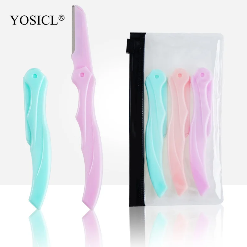 

3PCS Women Facial Face Eyebrow Razor Eyebrow Trimmers Blades Shaver Multipurpose Fine Hair Remover Beauty makeup tools