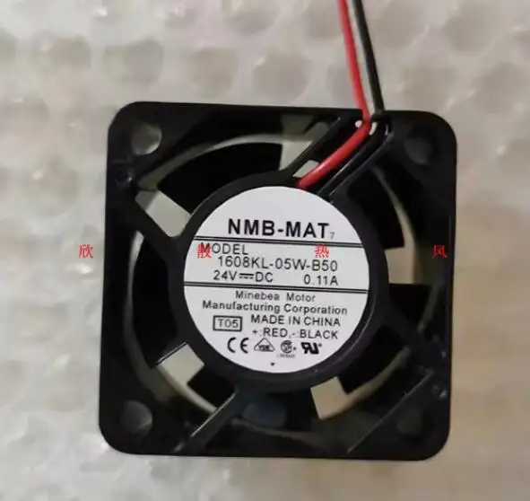 2-проводной Вентилятор охлаждения сервера NMB 1608KL-05W-B50 T05 DC 24 В 0,11 а 40x40x20 мм