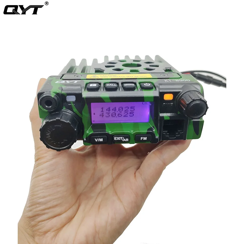 QYT KT-8900D Camouflage Amateur Radio Car Walkie-talkies Communicator Dual Band UHF/VHF 136-174&400-480MHz 25W Free to Adjust