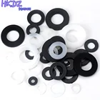 M3 M5 M8 M10 M12 M14 белый черный пластиковый нейлон плоская шайба плоское разделительное уплотнение уплотнительное кольцо для винта