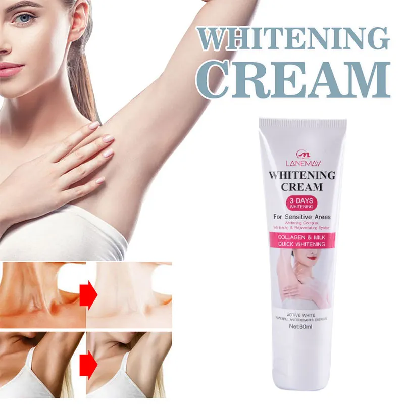 

1Pcs Women Armpit Whitening Cream Underarm Private Brighten Moisturize Knees Elbows Private Areas Skin Care Body Whitening Cream