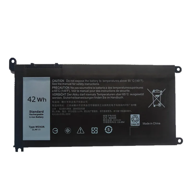Фото Сменный аккумулятор 11,4 В, 42 Втч/3680 мАч для Dell WDXOR Inspiron 15-5565 5567 7368 7460 7560 7572 №3