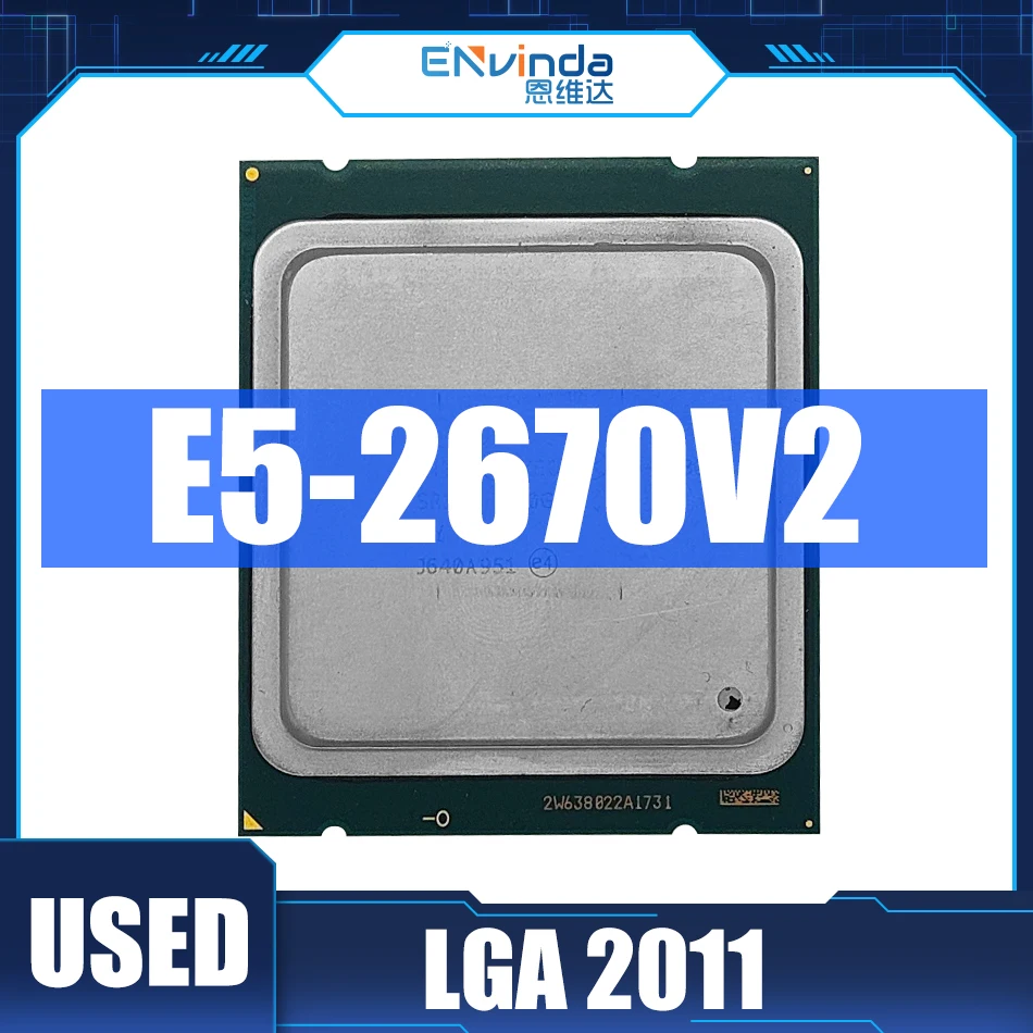 

Intel Xeon Used Serve Processor E5 2670 V2 E5-2670 V2 CPU 2.5 LGA 2011 SR1A7 Ten Cores Desktop Processor E5 2670V2