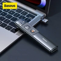 Baseus 2 4GHz Wireless Presenter Remote Controller Red Light Pen USB Control Pen For Mac Win Projector PowerPoint PPT