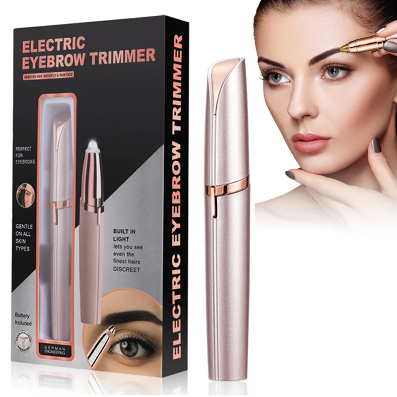 Mini Electric Eyebrow Trimmer Lipstick Epilator Pen EyeBrow Hair Remover Painless Eye Brow Trimmer