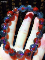natural red auralite 23 cacoxenite beads eye bracelet 10 3mm canada women men clear round beads stretch rarest jewelry aaaaa