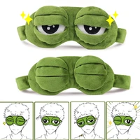 1pc sad frog sleep mask eyeshade plush eye cover travel relax gift blindfold cute patches cartoon sleeping mask for kid adult