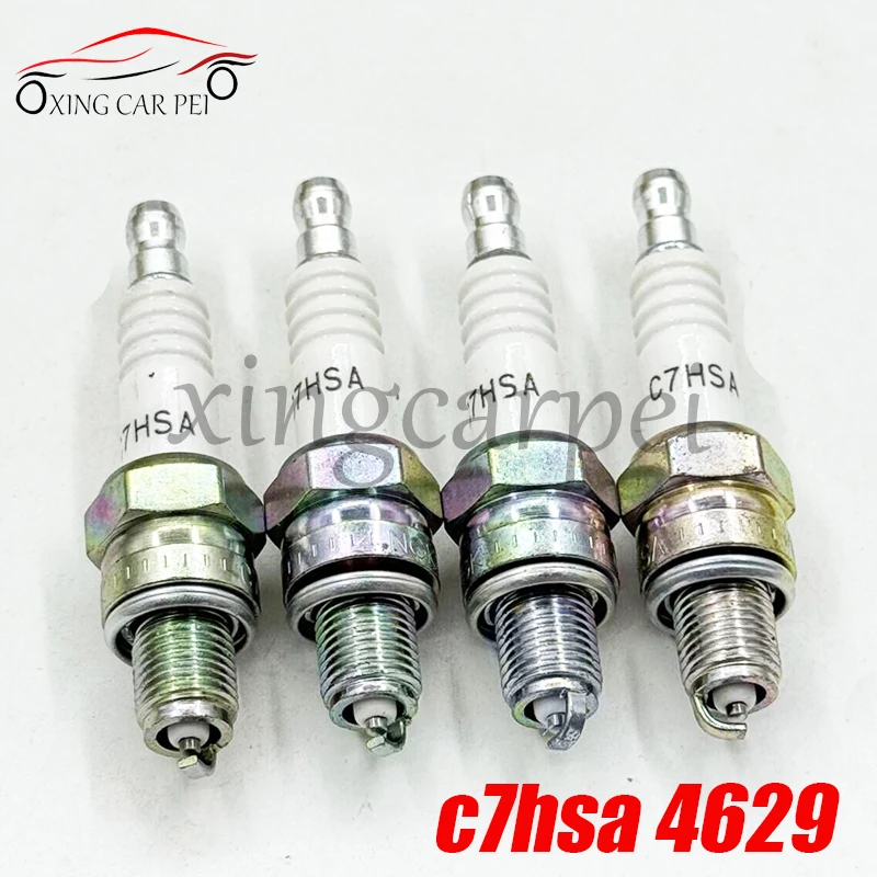 4 шт. Свеча зажигания C7HSA 4629 для CR7HIX CR7HSA A7TC A6RTC IUF22 U22FS U22FSR-U C6HSA горизонтальный