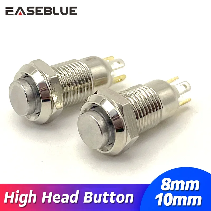 Водонепроницаемый металлический кнопочный выключатель с высокой плоской