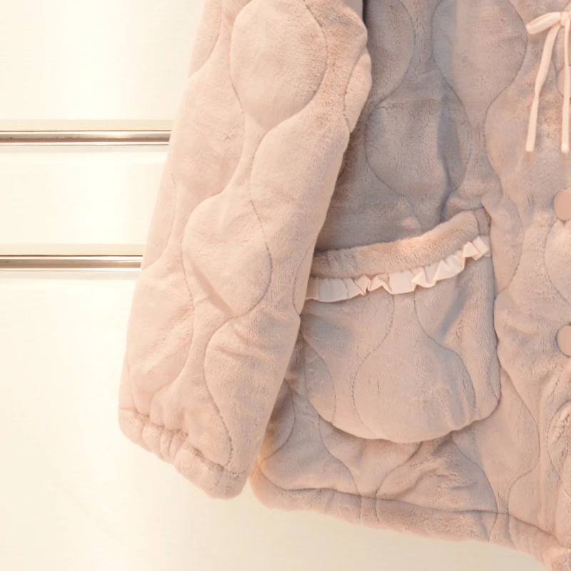 Я пижамы зимние женские трехслойные утолщенные бархатные стеганые с кукольным