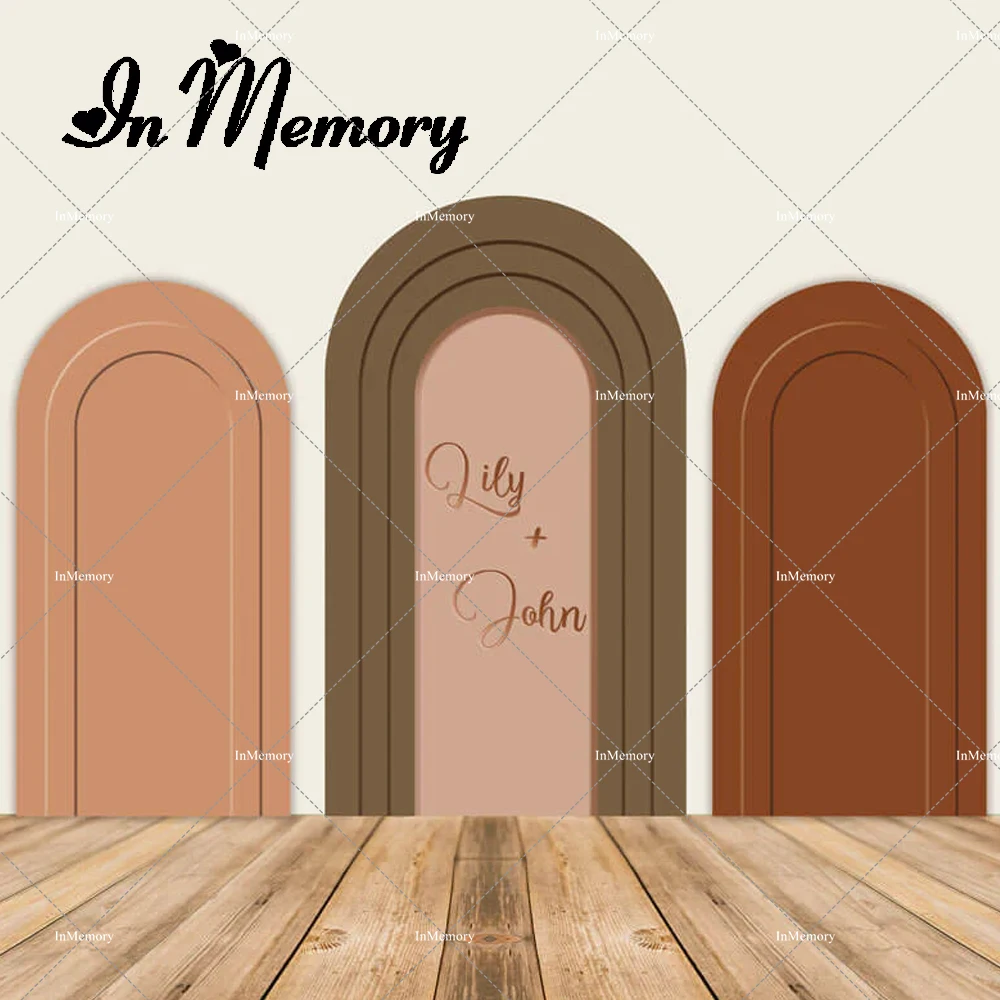 

Декоративный фон в стиле бохо с изображением арки для свадебной вечеринки, украшение на стену с изогнутыми полосками, баннер на заказ