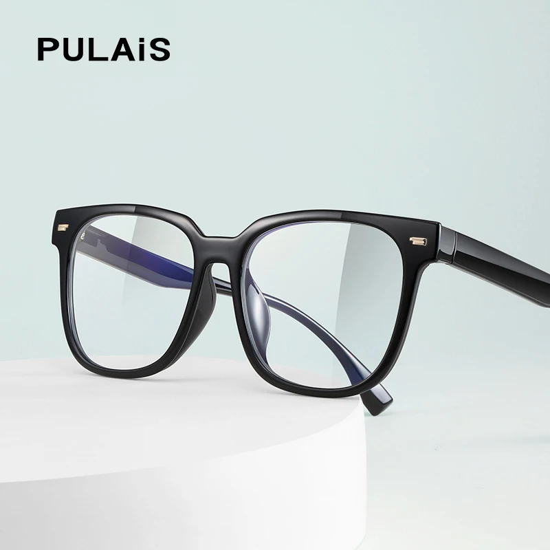 

Pulais Classic Square Glasses Frame Anti-Blue Protect Prescription Eyewear Computer Pad Phone TV Lcd Screen Eyeglasses
