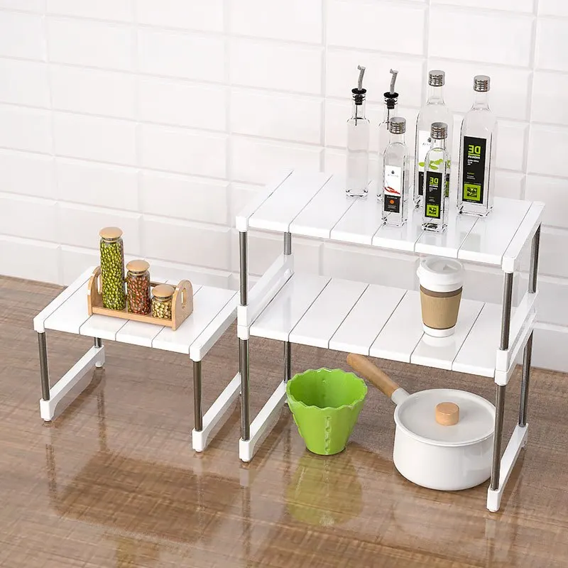 

Storage Rack Stackable Wardrobe Layered Partition Rack Closet Sorting Shelves Telescopic Sink Holder Wardrobe Clothing Organizer