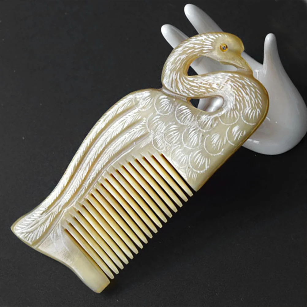 Щетка для краев расческа с бычьим рогом антистатические волосы практичная