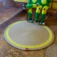 rug living modern area rugs 100 natural jute reversible braided style carpet